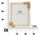 Cornice Rose Twat 26x2x31 cm in Poliresina e Vetro Crema e Oro