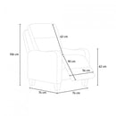 Poltrona Relax Reclinabile Manuale 106x74x74 cm in Tessuto Marrone