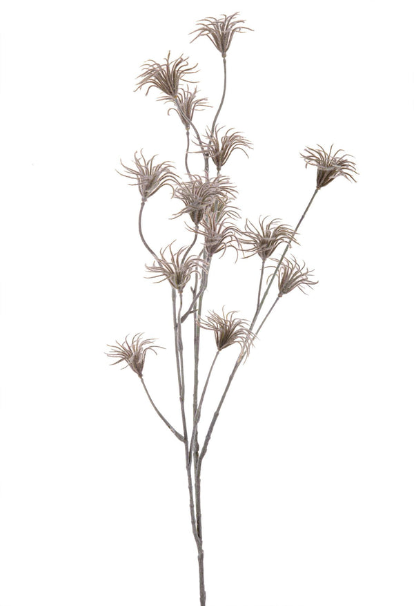 Lot de 3 Branches de Clématites Artificielles Hauteur 106 cm Gris acquista