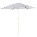Ombrellone da Giardino Ø2,5x2,3 m Palo Ø38 mm in Bambù Bianco