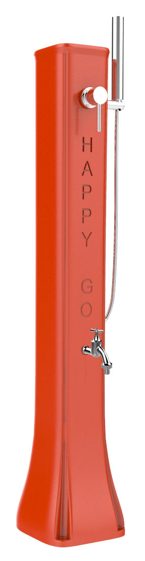 Mini Doccia Solare da Giardino Lavapiedi Miscelatore e Doccetta Mobile Arkema Happy Go Arancio acquista