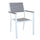 Fauteuil empilable Cervia 58x58x89 h cm en aluminium blanc