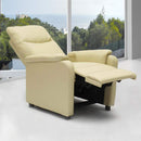 Poltrona Relax Reclinabile Manuale 75x95x103 cm in Similpelle Beige