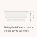 Lavello da Giardino Senza Rubinetto 45x30x20 cm in Cemento e Granulati di Marmo Rodi-TZ Bianco Terrazzo