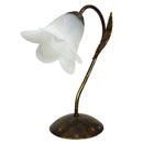 Lume 1xE14 Montatura Marrone Oro Vetro Spugnato Bianco E-Energy Amelia