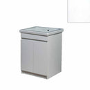Mobile Lavatoio in Ceramica 2 Ante e Strofinatoio Integrato 60x50x86A cm Bianco Opaco