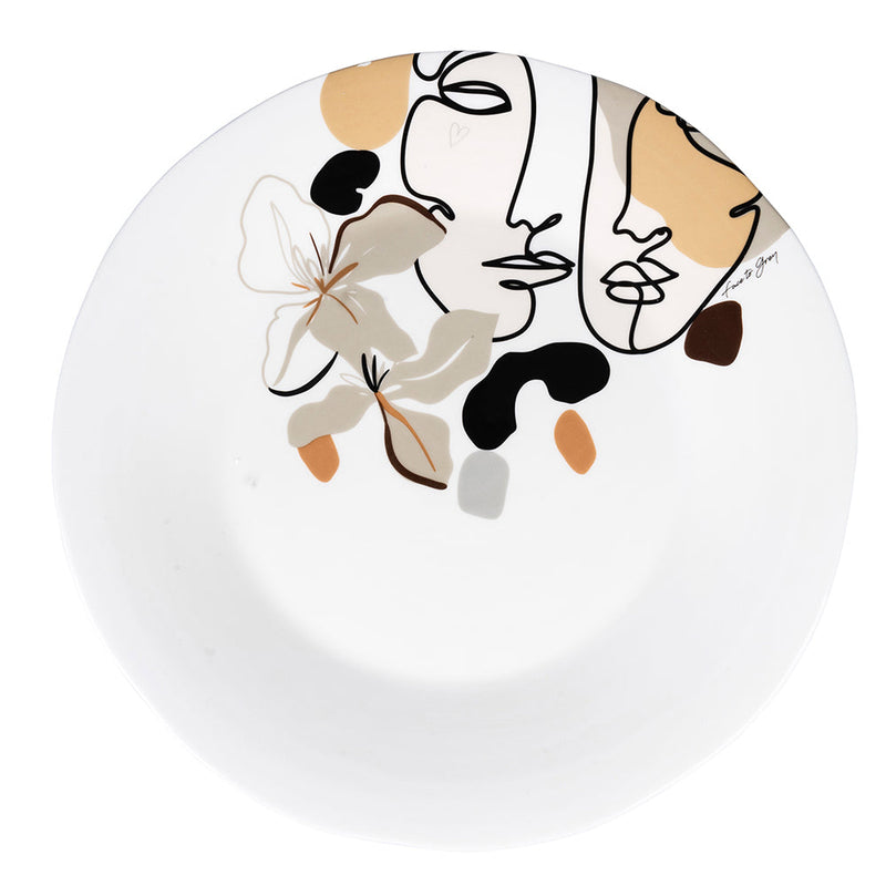 Piatto da Portata Ø35 cm  in Ceramica VdE Tivoli 1996 Face to grey 