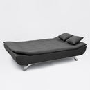Divano Letto 190x83x93 cm in Microfibra Grigio Scuro