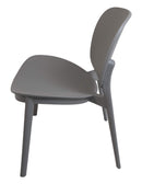 Sedia da Giardino 49x71x58,5 cm in Polipropilene Camilla Grigia