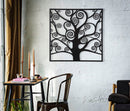 Pannello Albero della Vita Nero 90x2,2x90 cm in Ferro Oro