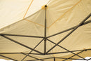 Gazebo da Giardino Pieghevole 3x3m in Acciaio e Tessuto Oxford Beige