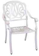 Set Tavolo e 4 Sedie da Giardino in Alluminio Maryland Bianco