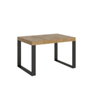 Tavolo Allungabile 140-244x90x77 cm Tecno Premium Quercia Natura Telaio Antracite 