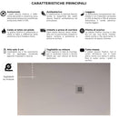 Piatto Doccia in Pietra Bonussi Everest Grigio Chiaro Varie Misure