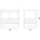 Lettino a Baldacchino da Esterno in Alluminio 200X120X200cm Vorghini Canopy Crema