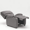 Poltrona Relax Reclinabile Manuale 100x76x94 cmin Microfibra Grigio