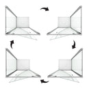 Box Doccia Rettangolare 1 Anta Battente In Cristallo H185 Fosterberg Koge Duo