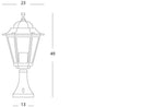 Lampada Palo Paletto da Cancello Colore Nero per Esterno Linea Esagonale Sovil