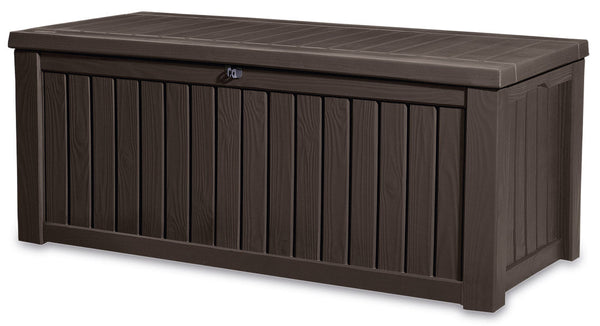 Coffre d'extérieur 155x64,4x72,4 cm en résine marron Keter Rockwood online