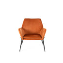 Poltrona 70x71,5xH79 cm in Velluto Gin Caramello e Nero