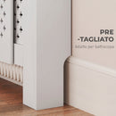 Copritermosifoni a Griglia Incrociata 136-200x21,5x91,7 cm con Lunghezza Regolabile in MDF Bianco      