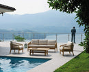 Set Salotto da Giardino in Alluminio Divano 2 Poltrone e Tavolino Vorghini Lipsia