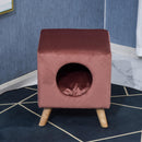 Cuccia Rialzata per Gatti e Cani 35x35x39,5 cm  Rosa Antico
