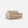 Canapé 2 places Yasel 172x85x85 cm en tissu beige