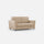 Canapé 2 places Yasel 152x85x85 cm en tissu beige