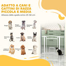 Cancelletto di Sicurezza per Animali con Estensioni 76-104 cm Porta per Gatti Bianco 