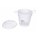 Secchiello Aglio 1 Litro in Metallo VdE Tivoli 1996 Bianco