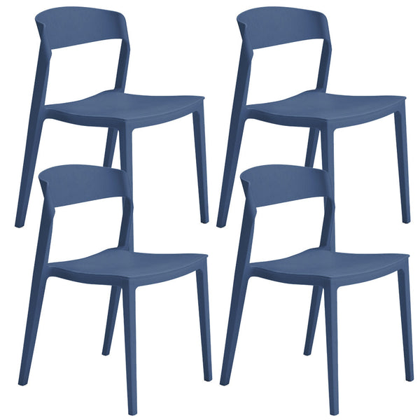 acquista Lot de 4 Chaises Empilables 79x51,5x49 cm en Polypropylène et Fibre de Verre Paola Petrolio