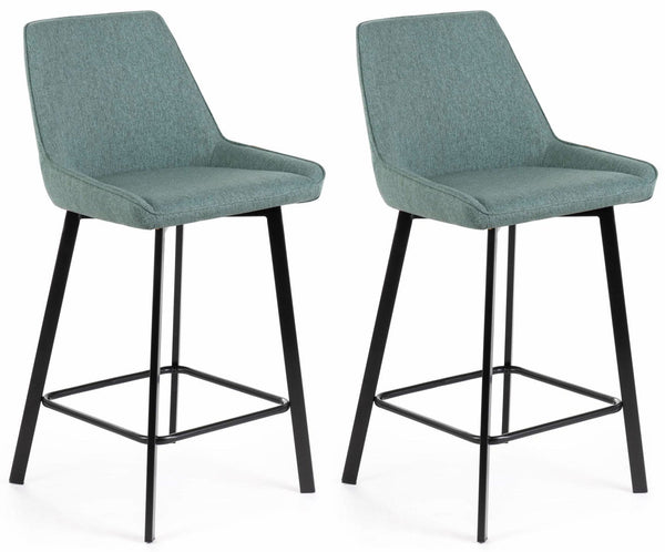 Set 2 Sgabelli 50x44xH94 cm in Tessuto Fox Acquamarina sconto