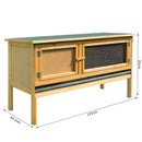 Conigliera Gabbia per Conigli Tetto Impermeabile e Vassoio Estrabile 115x44.3x65 cm 