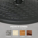Base per Ombrellone Ø46 cm da 14kg per Pali da Ø3,8 e Ø4,8 cm in Metallo e Cemento Nero   
