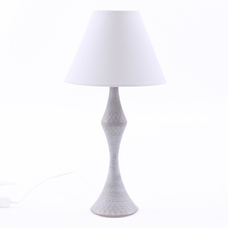 Lampada da Tavolo Ø23xH46 cm in Metallo Grigio