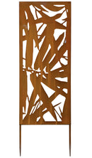 Set 4 Pezzi Pannello Decorativo Frangivista Verdemax Ornamentale o Divisorio 30x90 cm con Punte di Fissaggio in Metallo Corten