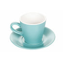 Set 6 Tazzine da Caffè con Piattino e Stand Ø6x6 cm in Gres VdE Tivoli 1996 Shades of ocean