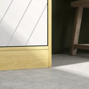 Mobile a Colonna da Bagno Salvaspazio con 2 Armadietti e 2 Ripiani 30x24x170 cm Rovere e Bianco 