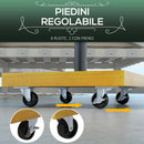 Base per Ombrellone 45x45x36,5 cm da 25 kg con Ruote in Metallo e Cemento Effetto Legno   