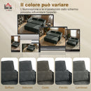 Divano Letto 2 Posti 166x90x84 cm con Schienale Regolabile in 3 Posizioni con 2 Cuscini in Ciniglia Grigio Scuro      