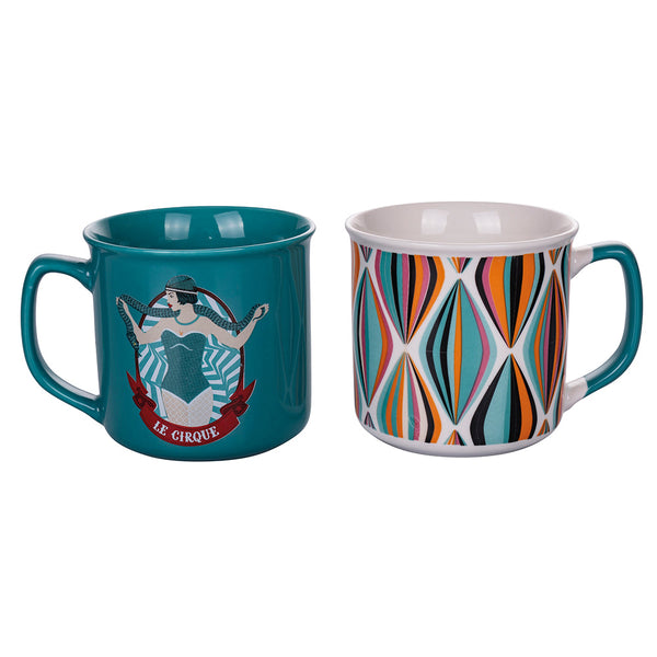 Set 2 Tazze Ø9,2x8,7 cm in Bone China VdE Tivoli 1996 Le cirque tiffany acquista