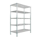 Scaffale in Acciaio Cromato 5 Ripiani 90x35x180 cm Fadi