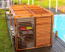 Pergola da Giardino con Veneziane Mobili 313x224x217 cm in Legno Picea Massello Termo Trattato