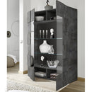 Mobile Vetrina 121x42x166 cm 2 ante Artica ossido