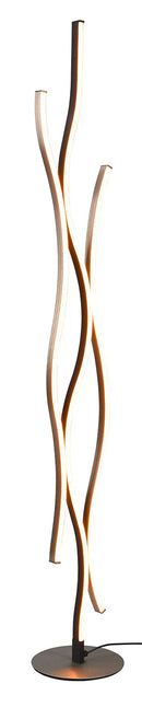 Piantana da Interno a LED in Metallo Alluminio spazzolato