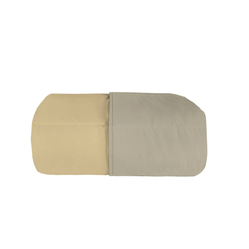 Trapuntino Double Face Estivo 100gr Tinta Unita in Microfibra Tortora/Panna Varie Misure