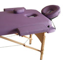 Lettino da Massaggio Fisioterapia Pieghevole con 2 Zone Viola 182x60 cm 