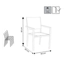 Poltrona Jamaica 55x58x85 h cm in Textilene Taupe