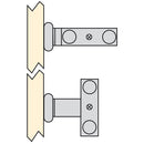 Porta Asciugamani Estraibile 2 Bracci 31 cm in Alluminio Opaco Emuca